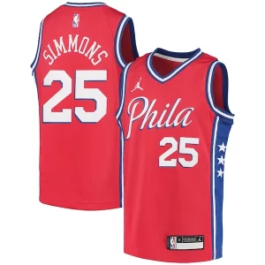 Comodo Attraente Ben Simmons Philadelphia 76ers Jordan Brand Youth 2020/21 Swingman Player Jersey Statement Edition Red  per i Fan Veri