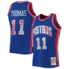 Cool Stupendo Isiah Thomas Detroit Pistons 1988/89 Hardwood Classics NBA 75th Anniversary Diamond Swingman Jersey Blue  per i Fan Veri