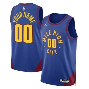 Meraviglioso Carino Classico Denver Nuggets Jordan Brand Unisex 2022/23 Swingman Custom Jersey Statement Edition Blue  per i Fan Veri