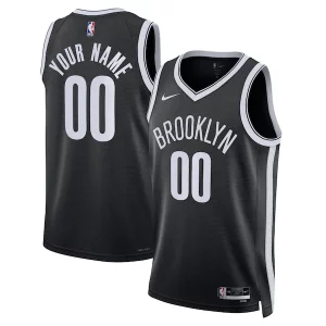 Elegante Brooklyn Nets Nike Unisex Swingman Custom Jersey Black Icon Edition  per i Fan Veri
