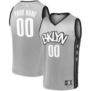 Stupendo Fascinante Robusto Brooklyn Nets Youth Custom Fast Break Replica Jersey Gray Statement Edition  per i Fan Veri