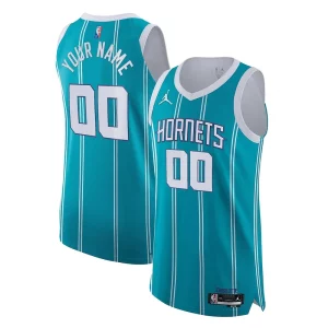 Elegante Magnifico Charlotte Hornets Nike 2021/22 Diamond Swingman Authentic Custom Jersey Icon Edition Teal  per i Fan Veri