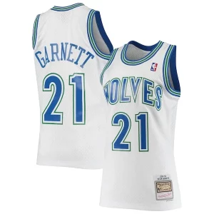 Splendido Kevin Garnett Minnesota Timberwolves 1995/96 Hardwood Classics Swingman Jersey White  per i Fan Veri