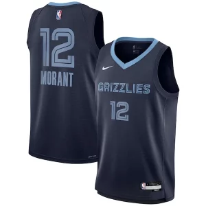 Elegante Ja Morant Memphis Grizzlies Nike Youth Swingman Jersey Icon Edition Navy  per i Fan Veri