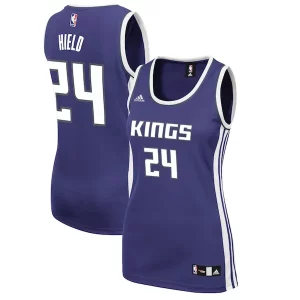 Bellissimo Pratico Trendy Buddy Hield Sacramento Kings adidas Women's Road Replica Jersey Purple  per i Fan Veri