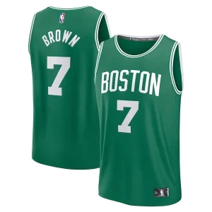 Pratico Jaylen Brown Boston Celtics Fast Break Replica Player Jersey Icon Edition Kelly Green  per i Fan Veri