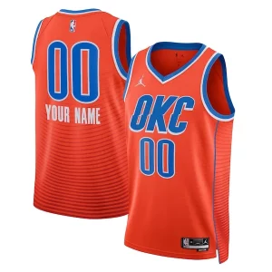 Duraturo Lussuoso Oklahoma City Thunder Jordan Brand Unisex 2022/23 Swingman Custom Jersey Statement Edition Orange  per i Fan Veri
