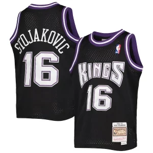 Meraviglioso Cool Peja Stojakovic Sacramento Kings Youth 2001/02 Hardwood Classics Swingman Jersey Black  per i Fan Veri
