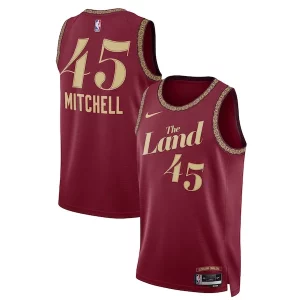Bellissimo Donovan Mitchell Cleveland Cavaliers Nike Unisex 2023/24 Swingman Jersey Wine City Edition  per i Fan Veri