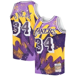 Moderno Resistente Ottimo Shaquille O'Neal Los Angeles Lakers Hardwood Classics 1996/97 Hyper Hoops Swingman Jersey Purple  per i Fan Veri