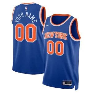 Elegante Prestigioso New York Knicks Nike Unisex Swingman Custom Jersey Blue Icon Edition  per i Fan Veri