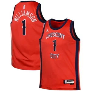 Bellissimo Eccezionale Zion Williamson New Orleans Pelicans Jordan Brand Swingman Jersey Statement Red  per i Fan Veri