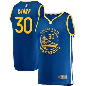 Attraente Carino Stephen Curry Golden State Warriors Fast Break Replica Jersey Icon Edition Royal  per i Fan Veri