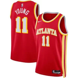 Gorgeous Trae Young Atlanta Hawks Nike Unisex Swingman Jersey Icon Edition Red/White  per i Fan Veri