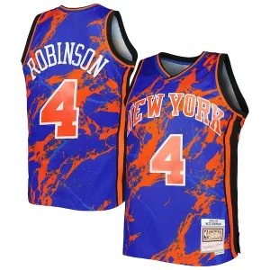 Moderno Nate Robinson New York Knicks 2005/06 Hardwood Classics Marble Swingman Jersey Blue  per i Fan Veri