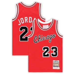 Cool Michael Jordan Chicago Bulls Toddler Hardwood Classics 1984/85 Authentic Swingman Jersey Red  per i Fan Veri