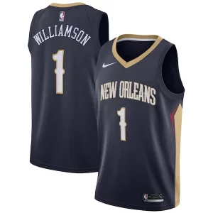 Fantastico Magnifico Moderno Zion Williamson New Orleans Pelicans Nike 2019 NBA Draft First Round Pick Swingman Jersey Navy Icon Edition/White  per i Fan Veri