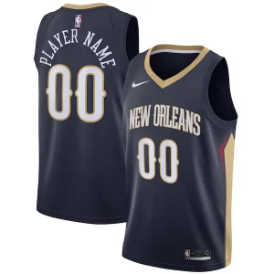 Raffinato Versatile New Orleans Pelicans Nike Swingman Custom Jersey Navy Icon Edition  per i Fan Veri