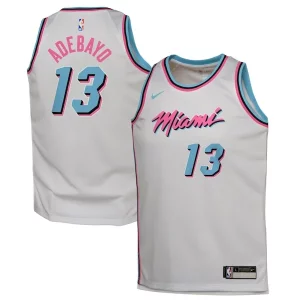 Moderno Bam Adebayo Miami Heat Nike Youth 2024/25 Swingman Player Jersey City Edition White  per i Fan Veri