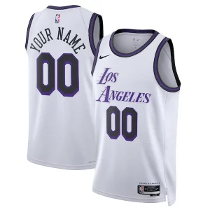 Cool Los Angeles Lakers Nike Unisex 2022/23 Swingman Custom Jersey City Edition White  per i Fan Veri