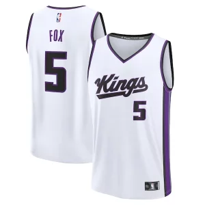 Trendy Meraviglioso Magnifico De'Aaron Fox Sacramento Kings Fast Break Replica Player Jersey Association Edition White  per i Fan Veri