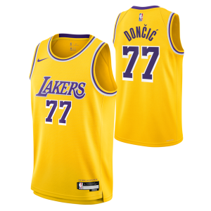 Moderno Splendido Pratico Luka Dončić Los Angeles Lakers Nike Unisex Swingman Jersey Icon Edition Gold  per i Fan Veri