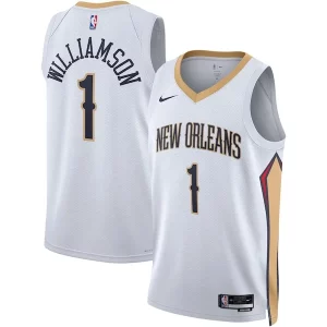 Delizioso Ottimo Incantevole Zion Williamson New Orleans Pelicans Nike Unisex Swingman Jersey Association Edition White/Navy  per i Fan Veri