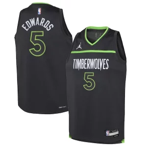 Carino Elegante Anthony Edwards Minnesota Timberwolves Jordan Brand Youth Swingman Jersey Statement Edition Black  per i Fan Veri