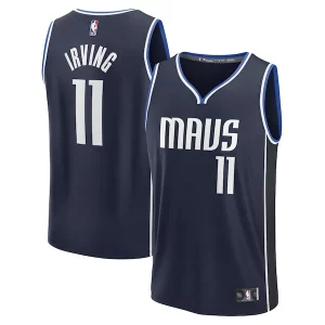 Carino Magnifico Robusto Kyrie Irving Dallas Mavericks Fast Break Replica Player Jersey Statement Edition Navy  per i Fan Veri