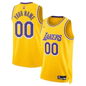 Versatile Los Angeles Lakers Nike 2021/22 Diamond Swingman Custom Jersey Icon Edition Gold  per i Fan Veri