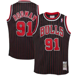 Duraturo Ottimo Dennis Rodman Chicago Bulls Youth 1995/96 Hardwood Classics Swingman Jersey Black  per i Fan Veri