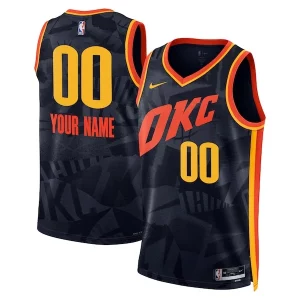 Bellissimo Comodo Oklahoma City Thunder Nike Unisex 2023/24 Custom Swingman Jersey Navy City Edition  per i Fan Veri