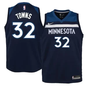 Classico Eccezionale Karl Anthony Towns Minnesota Timberwolves Nike Youth Swingman Jersey Navy Icon Edition  per i Fan Veri