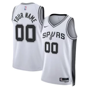 Elegante Lussuoso Splendido San Antonio Spurs Nike Unisex Swingman Custom Jersey White Association Edition  per i Fan Veri