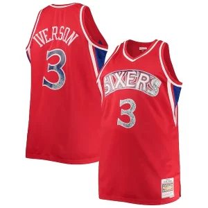 Comodo Ottimo Fantastico Allen Iverson Philadelphia 76ers Big & Tall 1996/97 NBA 75th Anniversary Diamond Swingman Jersey Red  per i Fan Veri