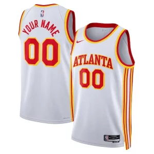 Splendido Atlanta Hawks Nike Unisex Swingman Custom Jersey White Association Edition  per i Fan Veri