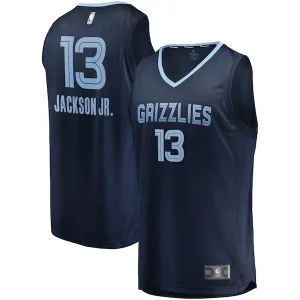 Classico Lussuoso Robusto Jaren Jackson Jr. Memphis Grizzlies Replica Fast Break Jersey Navy Icon Edition  per i Fan Veri