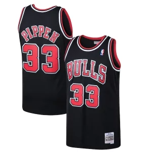Cool Versatile Scottie Pippen Chicago Bulls 1997/98 Hardwood Classics Swingman Jersey Black/White  per i Fan Veri