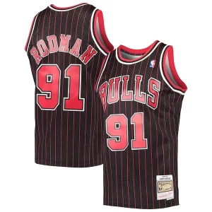 Elegante Prestigioso Dennis Rodman Chicago Bulls Hardwood Classics Swingman Jersey Black  per i Fan Veri