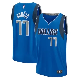Resistente Ottimo Luka Dončić Dallas Mavericks Fast Break Replica Player Jersey Icon Edition Blue  per i Fan Veri