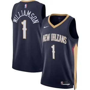 Trendy Zion Williamson New Orleans Pelicans Nike Unisex Swingman Jersey Icon Edition Navy/White  per i Fan Veri