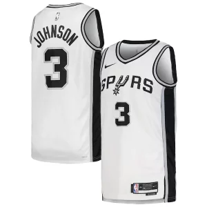 Versatile Stupendo Keldon Johnson San Antonio Spurs Nike Unisex Swingman Jersey Association Edition White/Black  per i Fan Veri