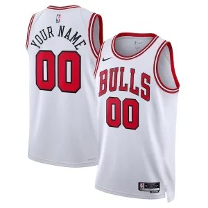 Elegante Bellissimo Moderno Chicago Bulls Nike Unisex Swingman Custom Jersey White Association Edition  per i Fan Veri