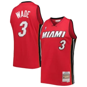 Classico Delizioso Dwyane Wade Miami Heat Hardwood Classics Swingman Jersey Red  per i Fan Veri
