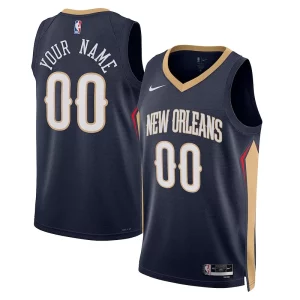 Fascinante Raffinato New Orleans Pelicans Nike Unisex 2022/23 Swingman Custom Jersey Navy Icon Edition  per i Fan Veri