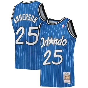 Resistente Ottimo Nick Anderson Orlando Magic 1994/95 Hardwood Classics Swingman Jersey Blue  per i Fan Veri