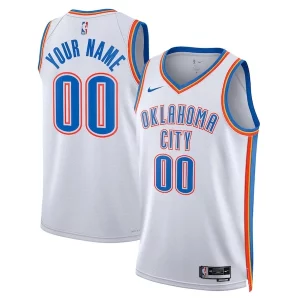 Carino Oklahoma City Thunder Nike Unisex Swingman Custom Jersey White Association Edition  per i Fan Veri