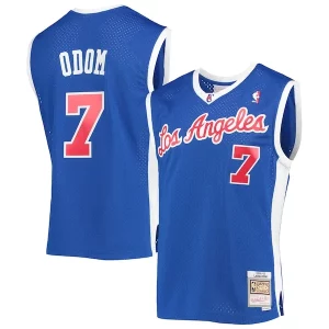 Trendy Lamar Odom LA Clippers 2001/02 Hardwood Classics Swingman Jersey Royal  per i Fan Veri