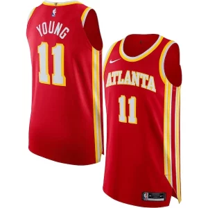 Eccezionale Trae Young Atlanta Hawks Nike Authentic Jersey Association Edition Red  per i Fan Veri