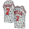 Stupendo Incantevole Toni Kukoc Chicago Bulls 1997/98 Hardwood Classics Doodle Swingman Jersey White  per i Fan Veri